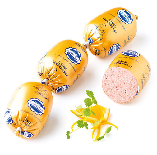 Gänseleberwurst mit Schweinefleisch