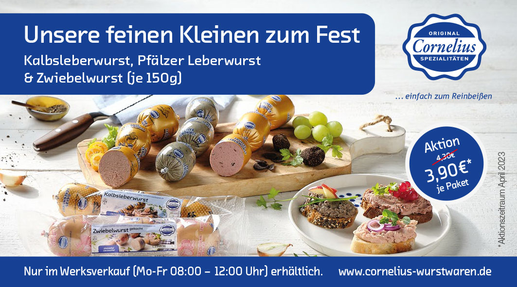 Cornelius Anzeige die kleinen Feinen fürs Fest